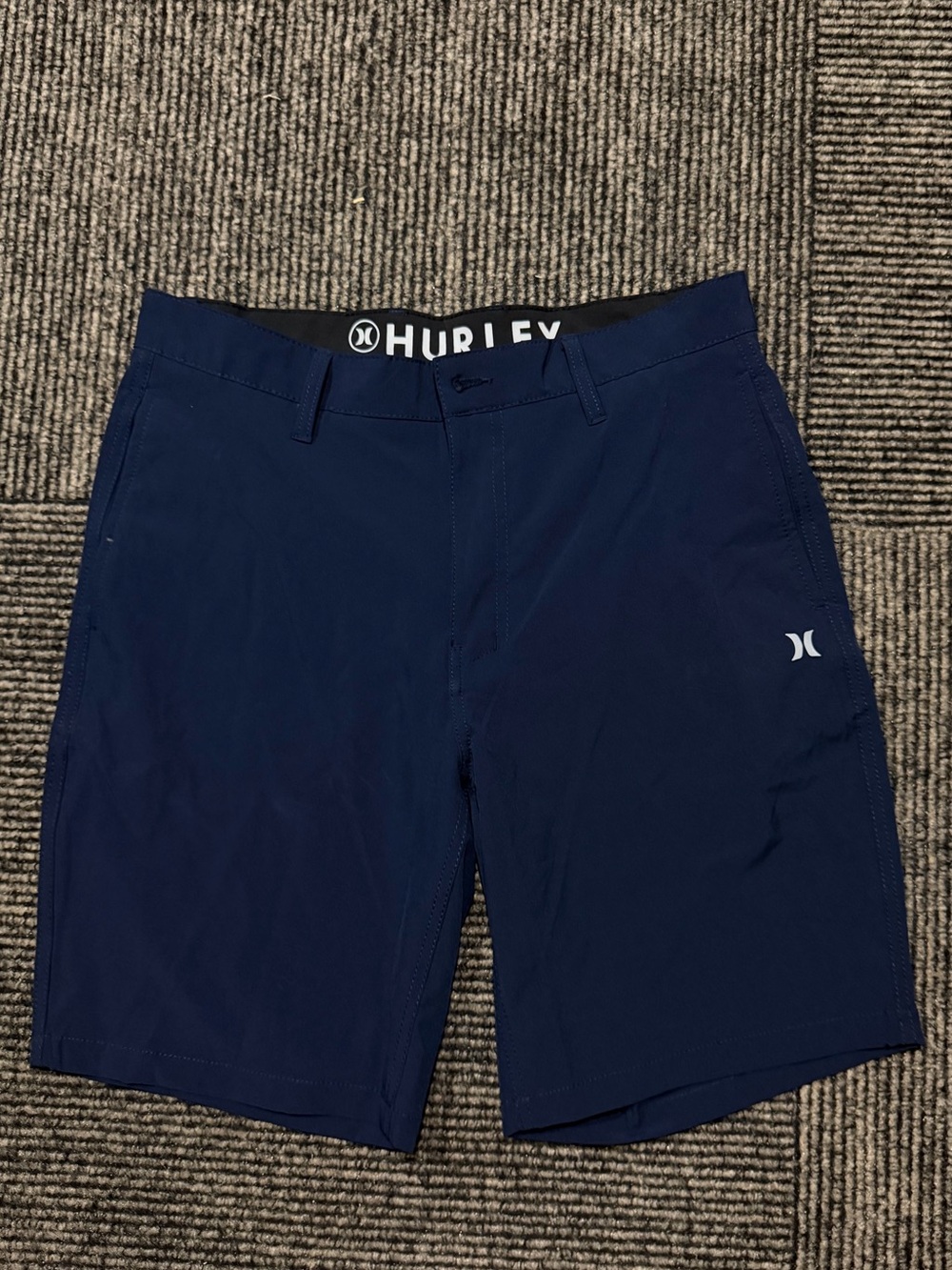 Hurley Navy Blue Logo Athletic Shorts